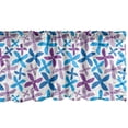thumbnail image 1 of Ambesonne Floral Valance Pack of 2, Abstract Simple Blossoms, 54"X18", Blue Violet, 1 of 3