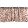 thumbnail image 1 of Floral Window Valance Pack of 2, Beautifully Blooming Dahlias Close up Flowers Spring Time Nature, Rod Pocket Curtain Valances for Kitchen Bedroom, 54" X 12", Peach Warm Taupe, by Ambesonne, 1 of 4