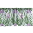 thumbnail image 1 of Ambesonne Floral Valance Pack of 2, Purple Iris Japanese Style, 54"X18", Pale Blue Green, 1 of 4