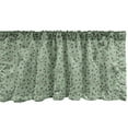 thumbnail image 1 of Ambesonne Floral Valance Pack of 2, Botanical Elements Flowers, 42"X12", Peacock Green Eggplant, 1 of 3
