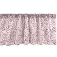 thumbnail image 1 of Ambesonne Floral Valance Pack of 2, Continuing Botany Elements, 54"X18", Hot Pink and White, 1 of 4