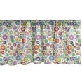 thumbnail image 1 of Floral Window Valance Pack of 2, Flowers Peace Hippie Style Flourishing Blooms Petals Beauty Cheerful Season, Rod Pocket Curtain Valances for Kitchen Bedroom, 54" X 18", Multicolor, by Ambesonne, 1 of 4