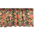 thumbnail image 1 of Ambesonne Floral Valance Pack of 2, Abstract Polish Folk Art, 54"X18", Burnt Sienna Multicolor, 1 of 4