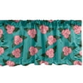 thumbnail image 1 of Floral Window Valance Pack of 2, Pure First Love Represented Begonia Flower Pattern, Rod Pocket Curtain Valances for Kitchen Bedroom, 54" X 18", Blush Dark Coral, by Ambesonne, 1 of 3