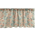 thumbnail image 1 of Floral Window Valance Pack of 2, Repetitive Blossoming Rose Flowers in Pastel Spring Tones, Rod Pocket Curtain Valances for Kitchen Bedroom, 54" X 12", Grey Yellow Sea Green, by Ambesonne, 1 of 4