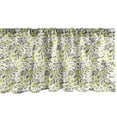 thumbnail image 1 of Ambesonne Floral Valance Pack of 2, Vivid Spring Blossoms Art, 54"X18", Pastel Yellow Dimgray, 1 of 4