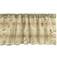 thumbnail image 1 of Ambesonne Floral Valance Pack of 2, Dotwork Daisy Retro Hippie, 54"X18", Pale Yellow and Sand Brown, 1 of 1