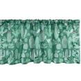 thumbnail image 1 of Ambesonne Floral Valance Pack of 2, Succulents and Cacti Art, 54"X18", Sea Green Seafoam and Rose, 1 of 4