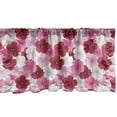 thumbnail image 1 of Floral Window Valance Pack of 2, Rhythmic Spring Awakening Blossoming Common Mallow Flowers Illustration, Rod Pocket Curtain Valances Kitchen Bedroom, 2 Sizes, Pink Raspberry White, by Ambesonne, 1 of 2