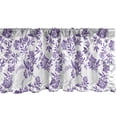 thumbnail image 1 of Ambesonne Floral Valance Pack of 2, Thriving Season Plants, 54"X18", Violet and White, 1 of 4