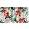 thumbnail image 1 of Floral Window Valance, Retro Themed Ornament of Botanical Exotic Leaves Tropical Palms Print, Curtain Valance for Kitchen Bedroom with Rod Pocket, 54" X 18", Pale Rust Seafoam Emerald, by Ambesonne, 1 of 2