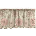thumbnail image 1 of Floral Window Valance, Romantic Theme Rose Illustration With Leaf Print on Soft Vintage Tone Backdrop, Curtain Valance for Kitchen Bedroom with Rod Pocket, 54" X 18", Rose Champagne, by Ambesonne, 1 of 2