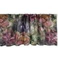 thumbnail image 1 of Floral Window Valance, Tulip Flowers Watercolor Concept Summer Ornamental Meadow Bloom, Curtain Valance for Kitchen Bedroom with Rod Pocket, 54" X 18", Olive Green and Multicolor, by Ambesonne, 1 of 2