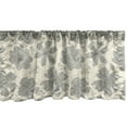 thumbnail image 1 of Floral Window Valance, Vintage Look Flowers of Autumn Concept Leaves Repeated Botanical Pattern, Curtain Valance for Kitchen Bedroom with Rod Pocket, 54" X 18", Grey Teal and Cream, by Ambesonne, 1 of 2