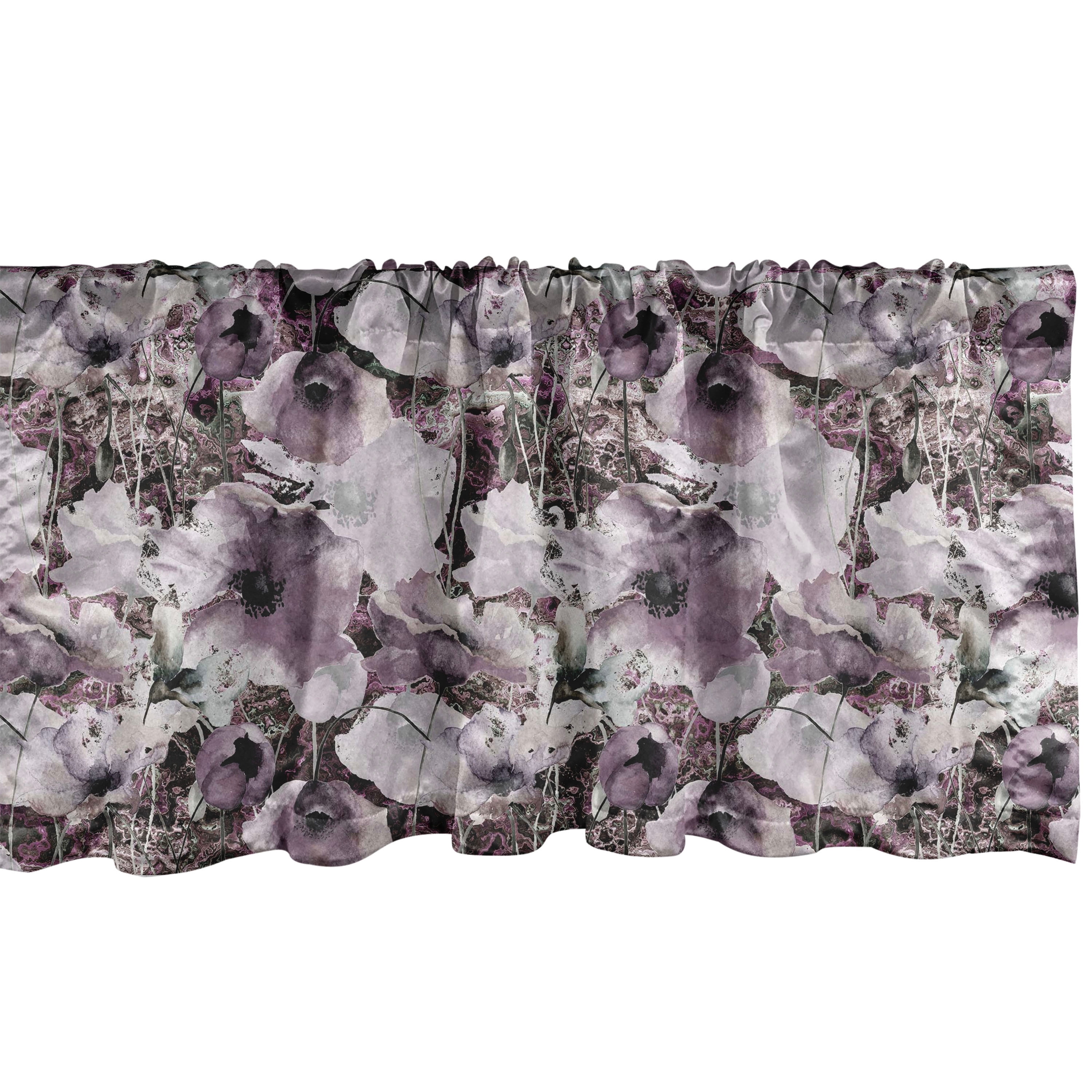 Floral Window Valance, Vintage Style Poppy Flowers Vintage Romantic ...
