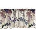 thumbnail image 1 of Floral Window Valance, Watercolor Painting Style Nature Flora Bloom Flowers of Innocent Garden Print, Curtain Valance for Kitchen Bedroom with Rod Pocket, 54" X 18", Ivory Dark Mauve, by Ambesonne, 1 of 2