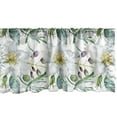 thumbnail image 1 of Floral Window Valance, Watercolor Style Clematis and Lupine Flowers with Leaves on Plain Back, Curtain Valance for Kitchen Bedroom with Rod Pocket, 54" X 18", Plum White Laurel Green, by Ambesonne, 1 of 2