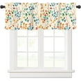 thumbnail image 1 of Floral Window Valances Colorful Leaves Valance Kitchen Curtains with Rod Pocket Window Treatment Short Curtain Panels for Bedroom Living Room Farmhouse 54" X 18", 1 of 6
