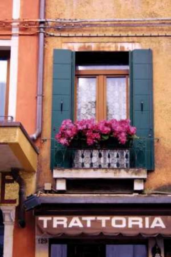 Floral Window Venice I Canvas Art - John Warren (24 x 36)