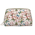 thumbnail image 1 of Floral With Butterflies Makeup Bag, Large Capacity Travel Cosmetic Bag for Women Girls- Travel Toiletry Bag Leather Portable Waterproof Makeup Case Organizer with Handle, 1 of 4