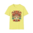 thumbnail image 1 of Floral Woman Unisex Softstyle T-Shirt Boho Native American Festival Style, 1 of 3