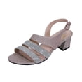 thumbnail image 1 of Floral Women's Dorothy Extra Wide Width Chic Rhinestone Straps Dressy Party Heeled Sandals, 1 of 6