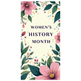 thumbnail image 1 of Floral Women's History Month Banner Celebration Feminine Design Backdrop Perfect for Events Photography Decor Decoration Party Supplies Background, 1 of 8
