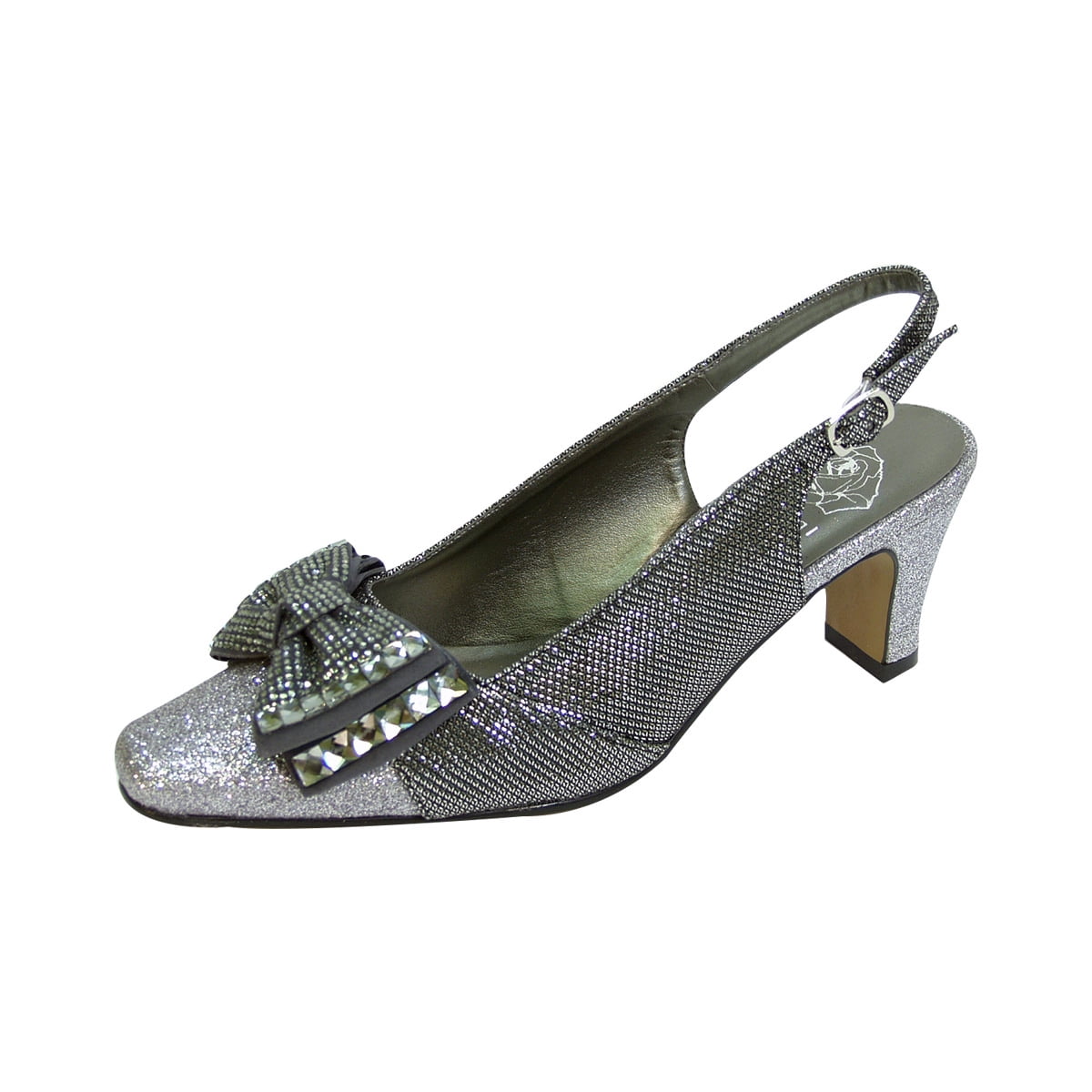 Floral Women's Megan Extra Wide Width Glitter Bow Slingback