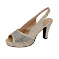 thumbnail image 1 of Floral Women's Nadia Extra Wide Width Rhinestone Studded Peep-Toe Platform Slingback, 1 of 6