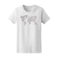 thumbnail image 1 of Floral World Map T-Shirt Men -Image by Shutterstock, Male 4X-Large, 1 of 4
