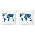 thumbnail image 1 of Ambesonne Flower Throw Pillow Cover 2 Pack, Flower Blue Tones, 20", Dark Violet Blue, 1 of 2