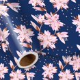 thumbnail image 1 of Floral Wrapping Paper Roll, Pink Sakura Blossoms Design for Wedding, Bridal Shower, Anniversary, Mother's Day, Birthday, Spring Holiday, Mini Roll, 17 In x 32.8 Ft, 1 of 17