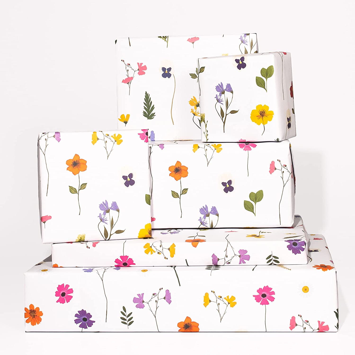 Floral Gift Wrapping Paper Sheet Set - 4 Flat Sheets & 4 Gift Tags –  WrapaholicGifts