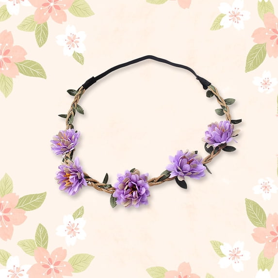 Floral Wreath Headband for Women And Girls, Daisy Crown Hair Accessory, Festival Flower Crown Baberdicy, Ideal for Women, Girls, Festival-Goers