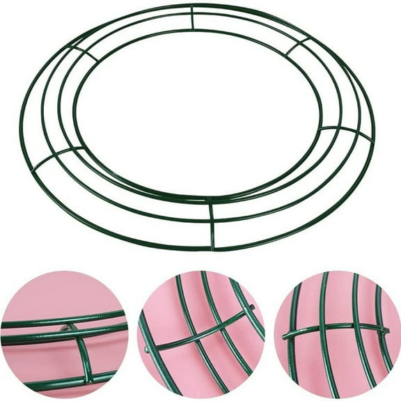 Wreath Garland Hoop Ring Making Kit - DIY Round Frame Jewelry Craft Supplies Ribbon Necklace Creating Set Gold Beads and Wire Included