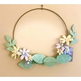thumbnail image 1 of Floral Wreath with Metal Circle 14" Spring Summer Pastels Wedding Birthday Baby Shower Party Decor New, 1 of 1