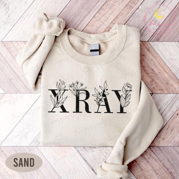 Floral Xray Sweatshirt, Radiology Sweatshirt, Wildfower X-Ray Tech Shirt, RAD Tech s, Radiology, Nursing Student Tee S02610, F2477 Tshirt All Size S-5XL
