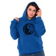 thumbnail image 1 of Floral Yin Yang Symbolic Spiritual Hoodie Sweatshirt Women Brisco Brands X, 1 of 6