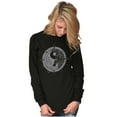 thumbnail image 1 of Floral Yin Yang Symbolic Spiritual Women Plus Size Long Sleeve Graphic Tee Brisco Brands 2X, 1 of 5