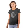 thumbnail image 1 of Floral Yin Yang Symbolic Spiritual Womens Slim Fit Graphic Tee Brisco Brands M, 1 of 4