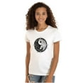 thumbnail image 1 of Floral Yin Yang Symbolic Spiritual Womens Slim Fit Graphic Tee Brisco Brands M, 1 of 5