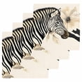 thumbnail image 1 of Floral Zebra Dish Towels Set,Waffle Weave Kitchen Towels 4 Pieces,Black Stripes Flowers Plant Spring Botanical Microfiber Hair Face Bath Tea Towel Absorbent Quick Drying Cleaning Dish Cloths,12"x12", 1 of 7