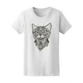 thumbnail image 1 of Floral Zen Doodle Sandcat Cat T-Shirt Women -Image by Shutterstock, Female XX-Large, 1 of 2