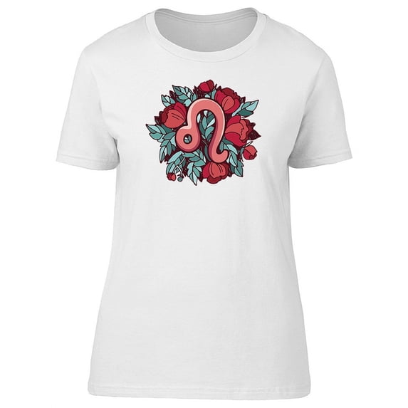 Floral Zodiac Sign Leo Tee Women's -Image by Shutterstock