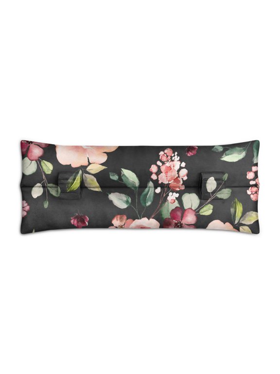 Floral and Bee Artwork Mastectomy Pillow - Soft Seatbelt Cushion for Surgery Recovery