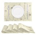 thumbnail image 1 of Floral and Insect Pattern Reversible Placemat Non Slip Coffee Mat 18x12 Inch for Dining, Kitchen, Coffee, 1 of 9
