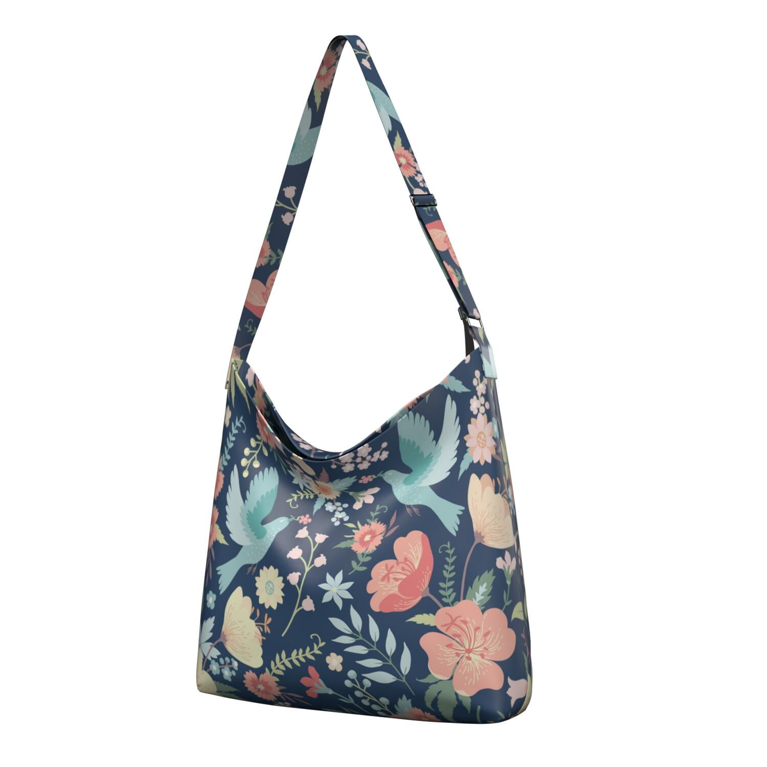 Floral and Leopard Print Shoulder Tote | Lightweight Travel Purse | Stylish & Sleek Design