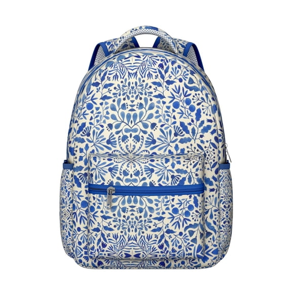 Floral and Skull Design Bookbag - Durable Ergonomic Backpack for Commuters
