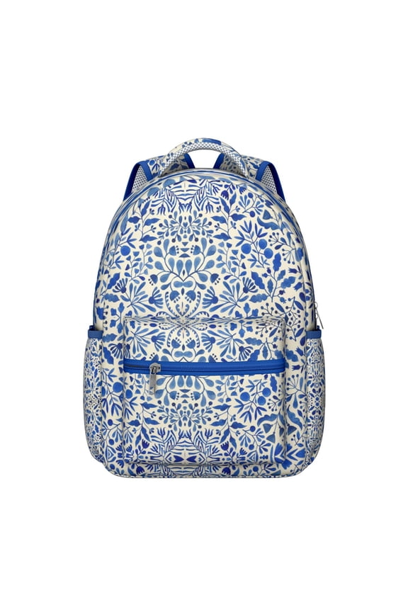 Floral and Skull Design Bookbag - Durable Ergonomic Backpack for Commuters