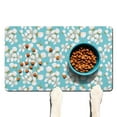thumbnail image 1 of Floral and Skull Pet Food Mat - Edgy Print, Non-Slip Absorbent Dog Placemat, 1 of 2